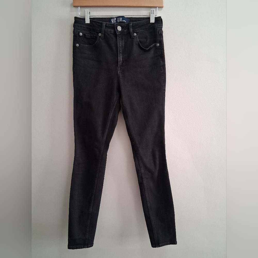 GAP High Rise Universal Leggings Black Skinny Jeans Jeggings Size 4 / 27 Long